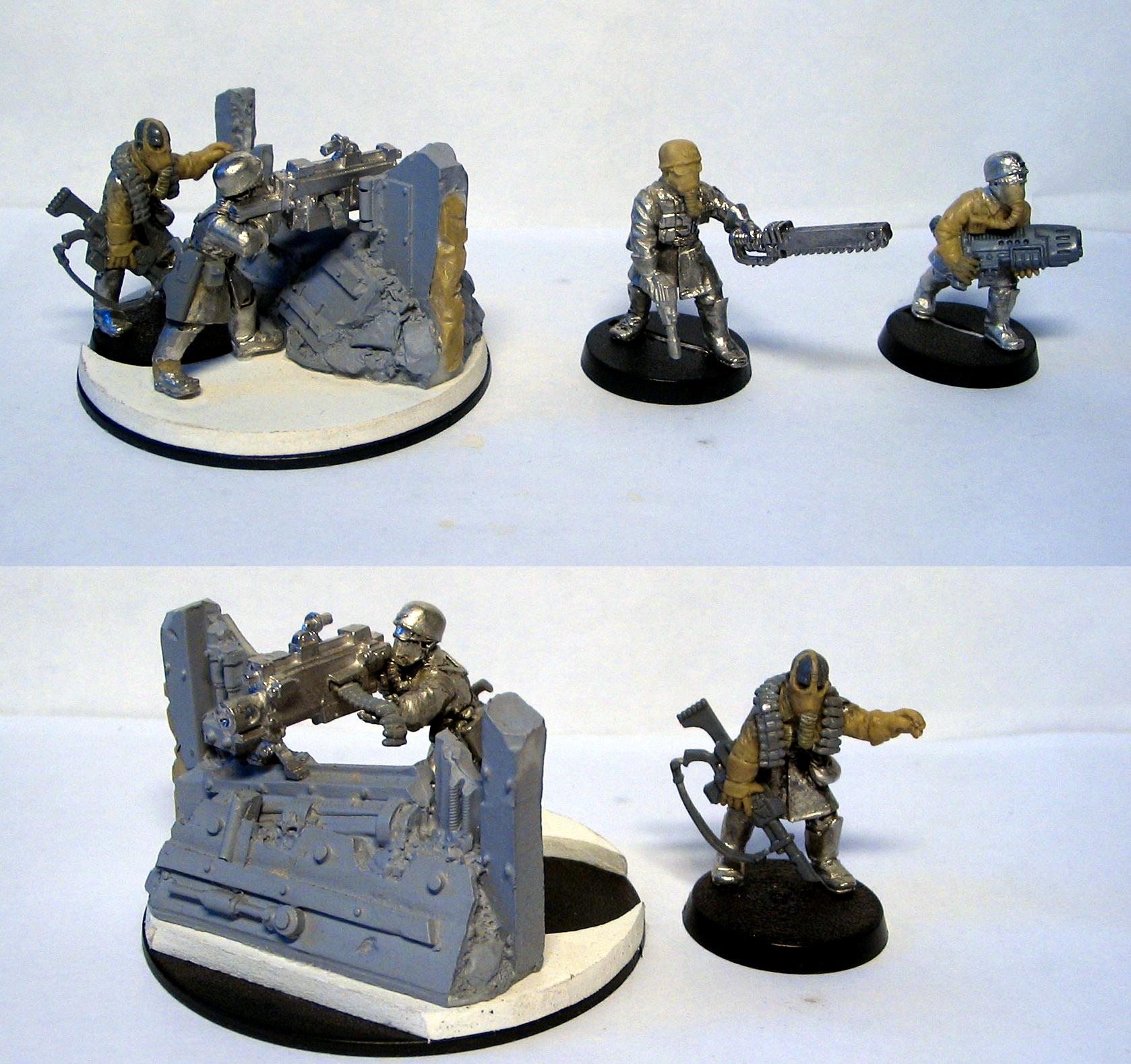 Heavy Weapon Team, Imperial Guard, Steel Legion, Warhammer 40,000, Work In Progress Steel